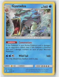 Pokemon - Gyarados Holo Rare Dragon Majesty 20/70 LP - Image 1
