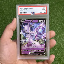 2022 POKEMON GO 030/078 ULTRA RARE MEWTWO V PSA 9 MINT #030 - Image 1
