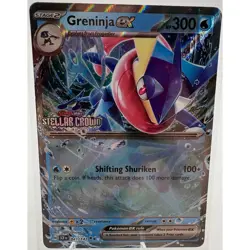 Greninja ex 041/142 Sv07 Stellar Crown SCR Holo Pokemon TCG Stamped Double Rare - Image 1