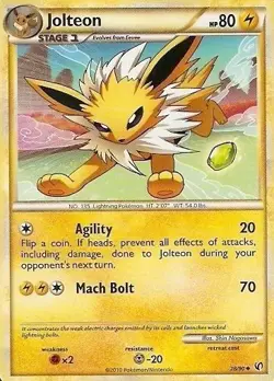 Hero Deal, English - 4 x Pokemon Jolteon - 28/90 - Uncommon HS Undaunted - Image 1