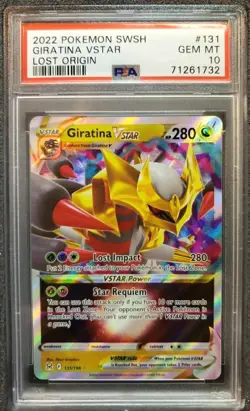 2022 Pokemon Giratina VSTAR #131/196 Lost Origin Holo PSA 10 Gem Mint - Image 1