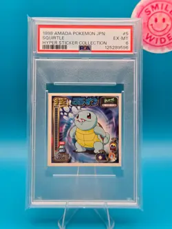 PSA 6 - 1998 AMADA POKEMON JAPANESE HYPER STICKER COLLECTION 5 SQUIRTLE - Image 1