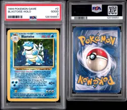 1999 Pokemon #2 Blastoise Base Set Holo Rare PSA 2 - Image 3