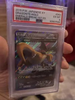 2015 Pokemon Japanese DRAGONITE PSA 6 XY EMERALD BREAK 043/078 - Image 1