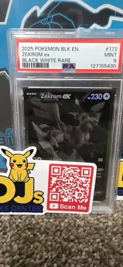Pokemon 2025 Zekrom ex 172/086 Black White Rare Black Bolt PSA 9 - Image 1