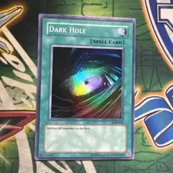 Yugioh! Dark Hole LOB-052 Super Rare Unlimited NM - Image 1