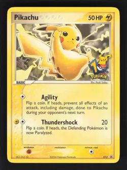 Pikachu - (10th Anniversary) Promo Miscellaneous Cards & Products 012 NM - Image 1