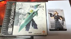 Cloud Strife Magic The Gathering Rare Card Near Mint With Final Fantasy 7 Ps1 - Image 1