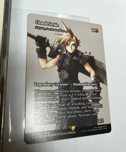 Cloud Strife Magic The Gathering Rare Card Near Mint With Final Fantasy 7 Ps1 - Image 2