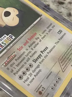 Pokemon TCG Snorlax Build a Bear Promo Card Damaged Condition - Image 3
