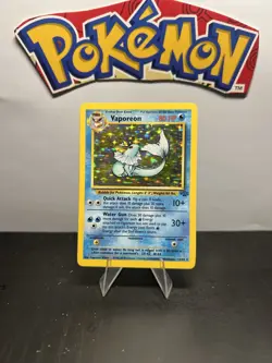 Pokemon TCG Vaporeon Rare Holo Card #12/64 Jungle Set LP+ - Image 2
