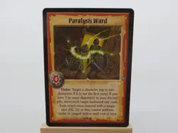 WARLORD Saga of the Storm CCG Action Card PARALYSIS WARD 58/78 #1130 - Image 1