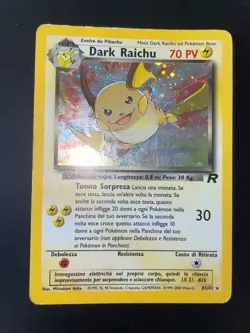 Pokemon Dark Raichu 83/82 Team Rocket Rara Holo Unlimited Wizards ITA Vintage - Image 1