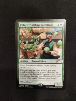 MTG Unlucky Cabbage Merchant promo 0003 Avatar TLA - Image 1