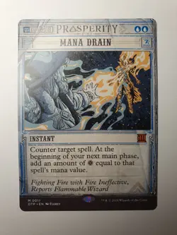 MTG - Mana Drain Showcase - Breaking News OTP #0011 Mythic - N/M - L/P - Image 1