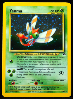 Yanma 17/75 Neo Discovery NM Pokemon Card - Image 1