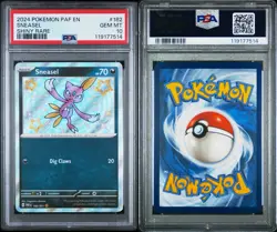 2024 Pokemon PAF En-Paldean Fates Shiny Rare Sneasel #182 PSA 10 - Image 2