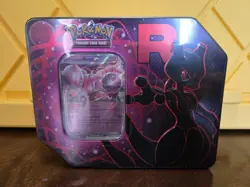 Team Rocket Mewtwo EX Tin Brand New Sealed English 2025 Pokemon TCG - Image 1