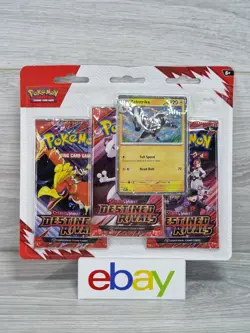 Pokemon TCG: Destined Rivals Zebstrika 3-Pack Blister Display IN HAND Freepost - Image 1