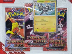 Pokemon TCG: Destined Rivals Zebstrika 3-Pack Blister Display IN HAND Freepost - Image 2