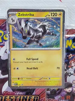 Pokemon TCG: Destined Rivals Zebstrika 3-Pack Blister Display IN HAND Freepost - Image 3