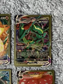 Pokemon Set of 15 Charizard,Gengar,Rayquaza,Blastoise&More Gold Foil Fan Art NM - Image 5