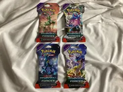 Temporal Forces Pokemon TCG Sleeved Booster Packs, Set Of 4 - Image 1