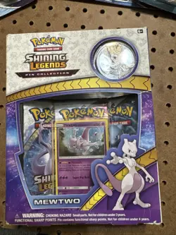 🔥 Pokemon TCG Shining Legends Mewtwo Pin Collection New Factory Sealed 🔥 - Image 1