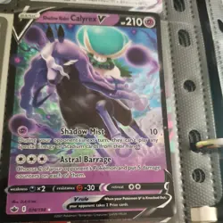 Pokemon Cards Shadow Rider Calyrex V 074/198 Chilling Reign Holo RARE Pokemon - Image 2