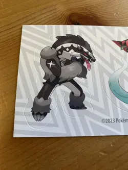 Pokemon Knock Out Collection 3 Sticker Sheet Slowking Obstagoon Dragapult - Image 2