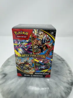 Pokemon TCG Mega Evolution Booster Bundle 6 Packs Sealed Factory Fresh - Image 1