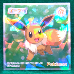Eevee Holo Pokemon Seal Sticker No.07 Nintendo Gamefreak Japanese F/S - Image 1
