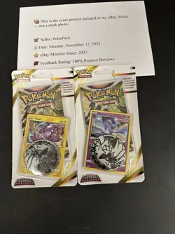 2x Pokemon Astral Radiance 1-Pack Blister w/ Toxel & Oricorio Promo, New, Sealed - Image 1