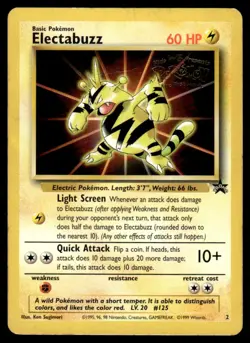 1999 Pokemon Black Star Promos 2 Electabuzz Damaged - Image 1