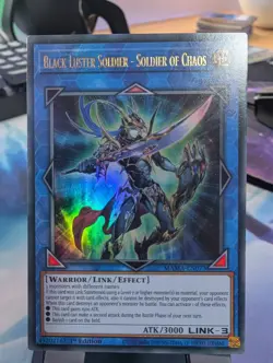 YuGiOh! Black Luster Soldier - Soldier of Chaos MAMA-EN073 Ultra Rare 1st Ed - Image 1
