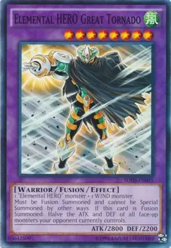 1 x Elemental HERO Great Tornado - SDHS-EN045 - Common - Unlimited Edition Near - Image 1