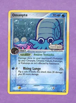 Pokemon TCG Omanyte Legend Maker 60/92 Reverse Holo Common Card LP - Image 1