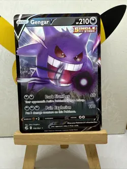 GENGAR V Holo Ultra Rare Pokemon Card Fusion Strike TCG 156/264 2 - Image 1