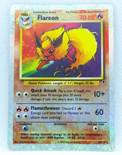 FLAREON 10/110 Reverse Holo Rare Legendary Collection WOTC - Pokemon Card 2002 - Image 1