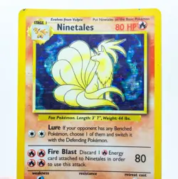 NINETALES 12/102 Holo Rare Base Set Unlimited 1999 - Pokemon Card WOTC - Image 2
