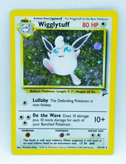 WIGGLYTUFF 19/130 Holo Rare Base Set 2 2000 - Pokemon Card WOTC - Image 1