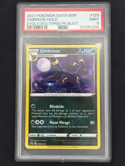 Umbreon SWSH129 - Black Star Promo - Graded PSA 9 MINT Pokemon Card - Image 1