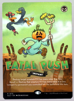 Fatal Push 1819 Borderless Non Foil Twisted Toons Secret Lair MTG Near Mint - Image 1