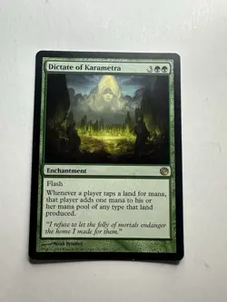 Dictate of Karametra LP Journey into Nyx Magic The Gathering Mtg Lightly Played - Image 1