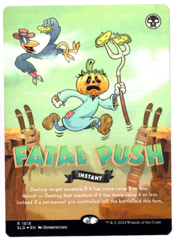 Fatal Push 1819 Rainbow Foil Twisted Toons Secret Lair MTG Near Mint - Image 1