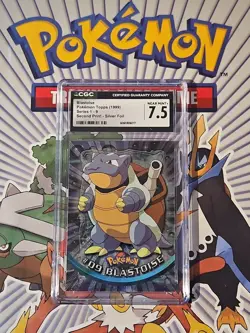 1999 Topps Pokemon TV #9 Blastoise Silver Foil CGC 7.5 - Image 1