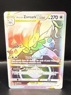 Pokemon TCG Hisuian Zoroark VSTAR 203/196 SWSH Lost Origin Secret Rare, NM - Image 2