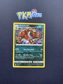 Pokemon TCG Krookodile Sun & Moon Base Set 85/149 Holo Rare LP. - Image 1