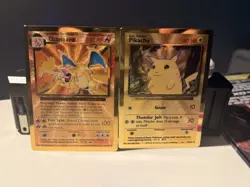 Pokemon 25th Aniverary Celebrations Charizard And Pikachu Base Set Promos Metal - Image 2