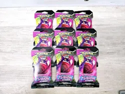 Pokemon TCG Fusion Strike Sleeved Booster Packs (9 Packs) Gengar Art 820650809163 - Image 1